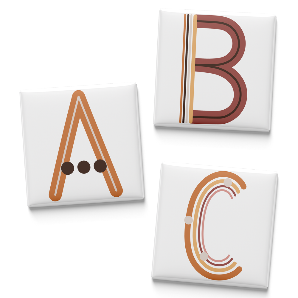 Boho Alphabet Magnet Set (A–Z)