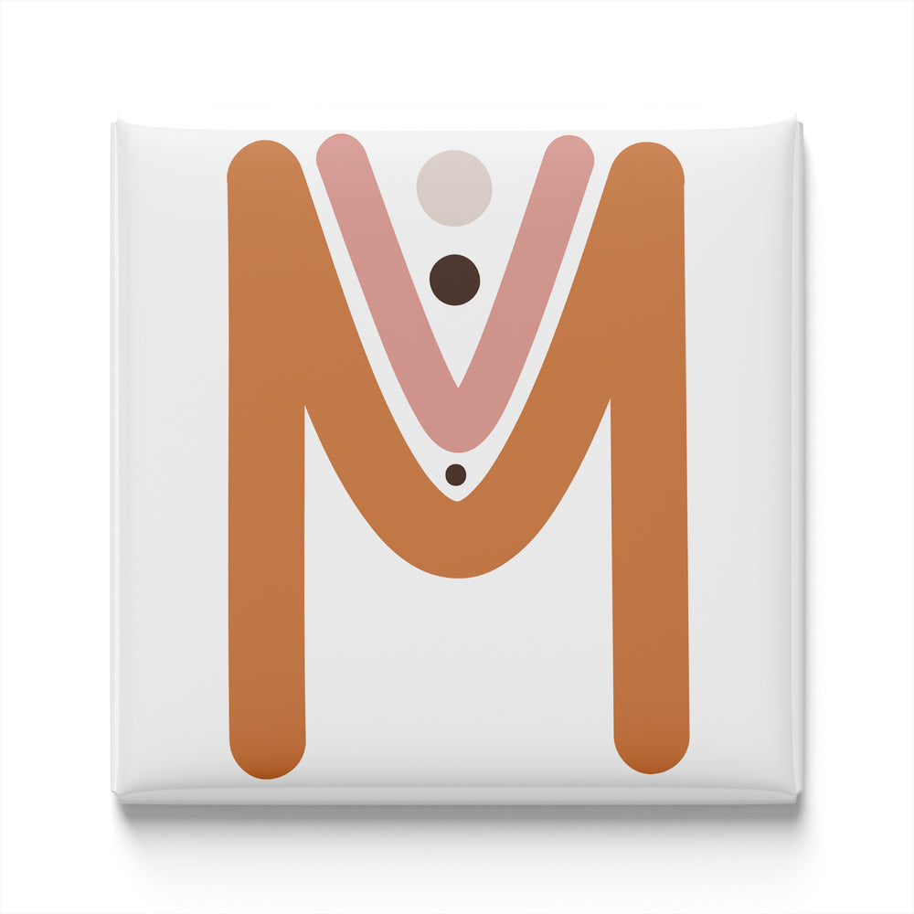 Boho Alphabet Magnet – M