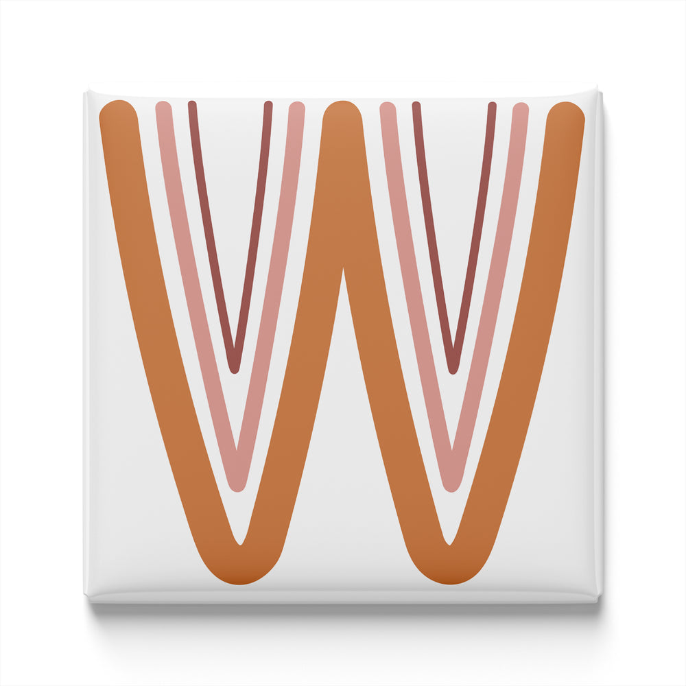 Boho Alphabet Magnet – W
