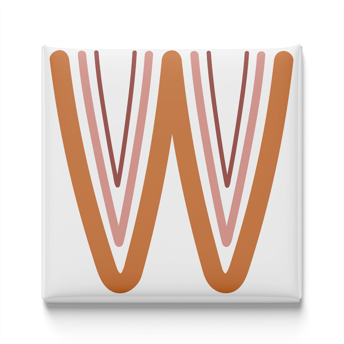 Boho Alphabet Magnet – W