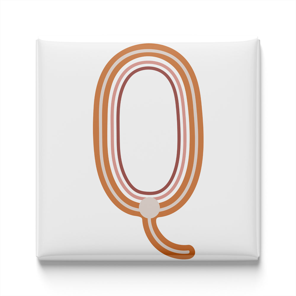 Boho Alphabet Magnet – Q