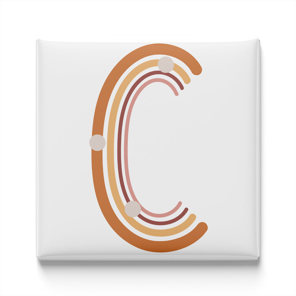 Boho Alphabet Magnet – C