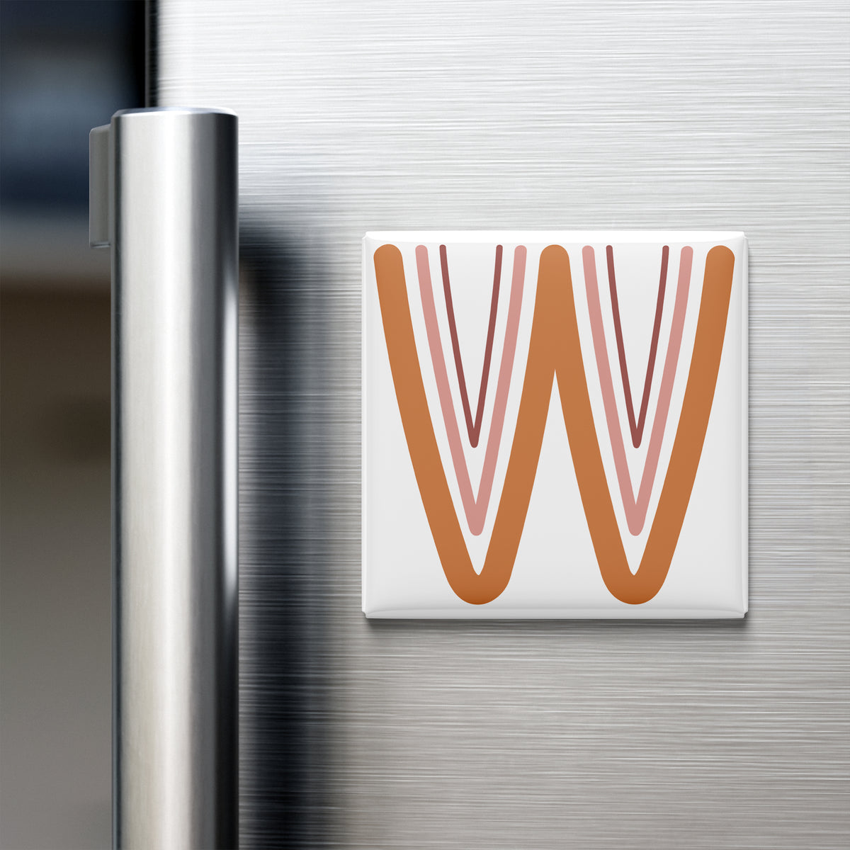 Boho Alphabet Magnet – W