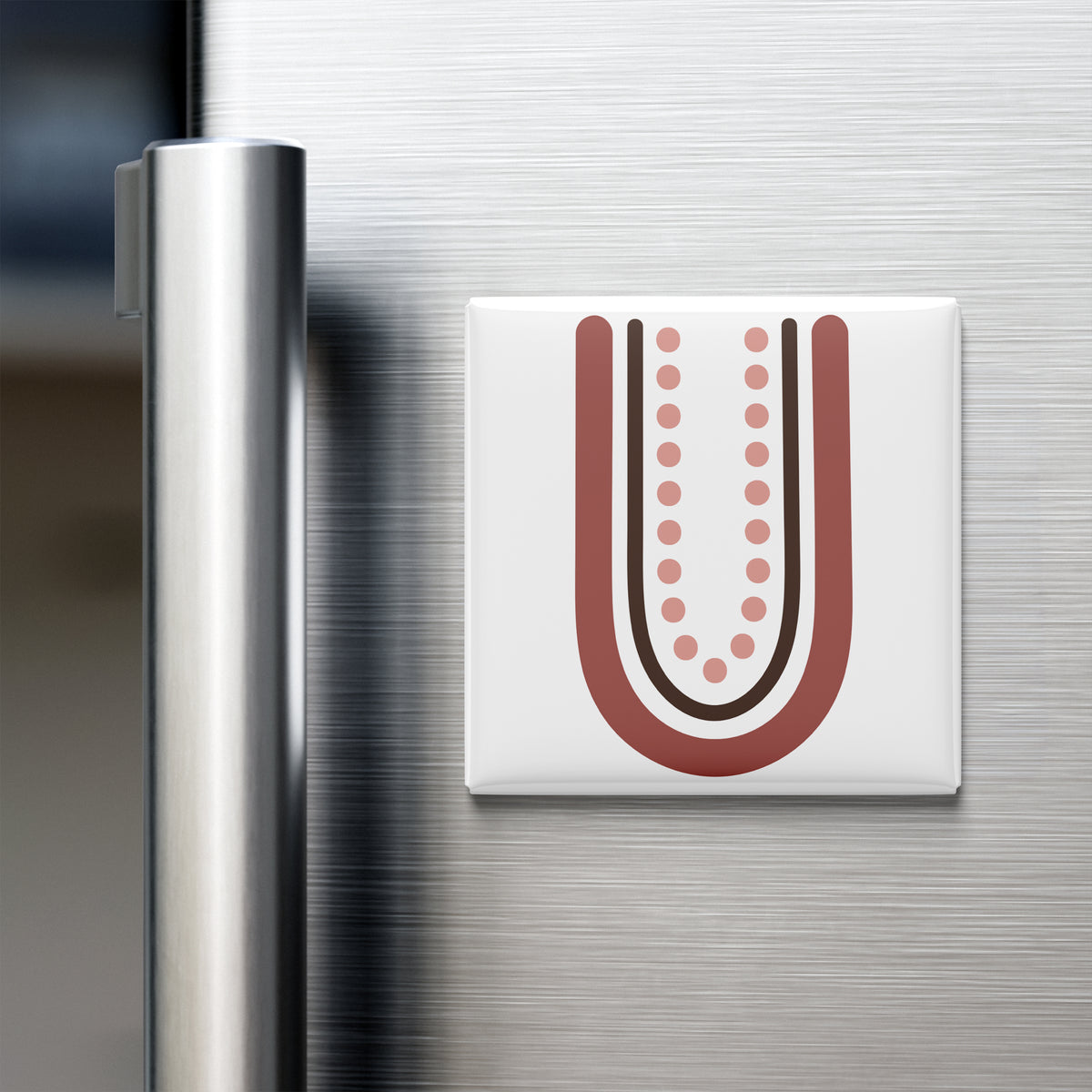 Boho Alphabet Magnet – U