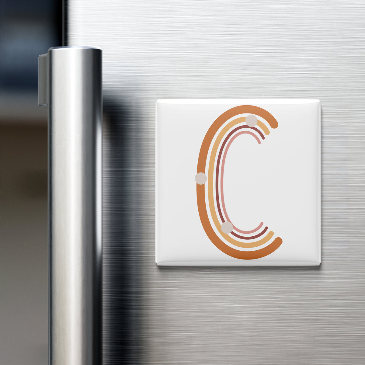 Boho Alphabet Magnet – C