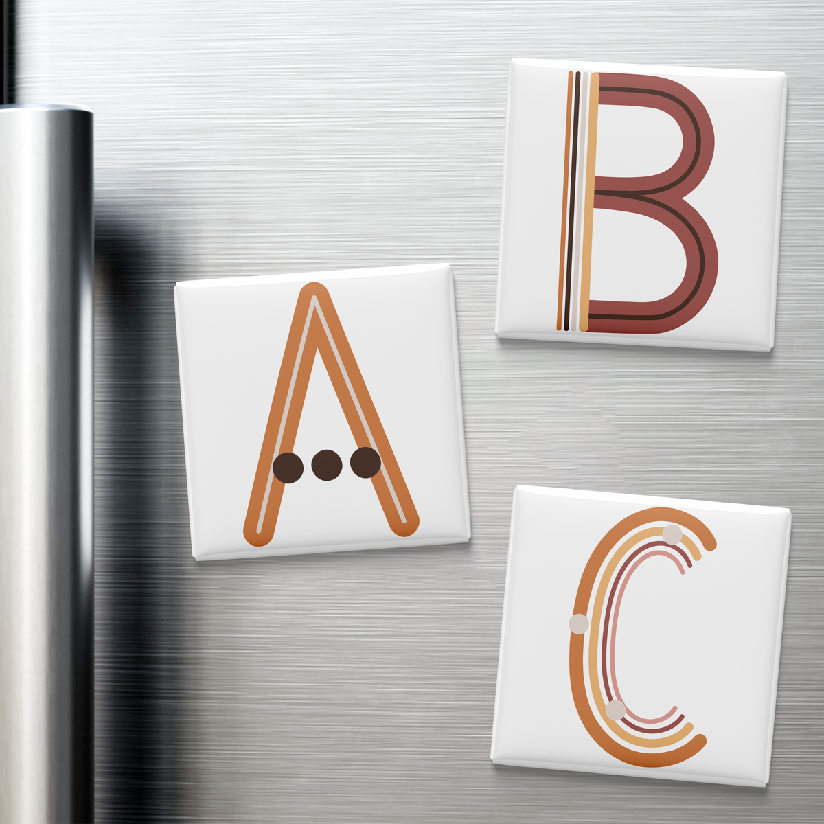 Boho Alphabet Magnet Set (A–Z)