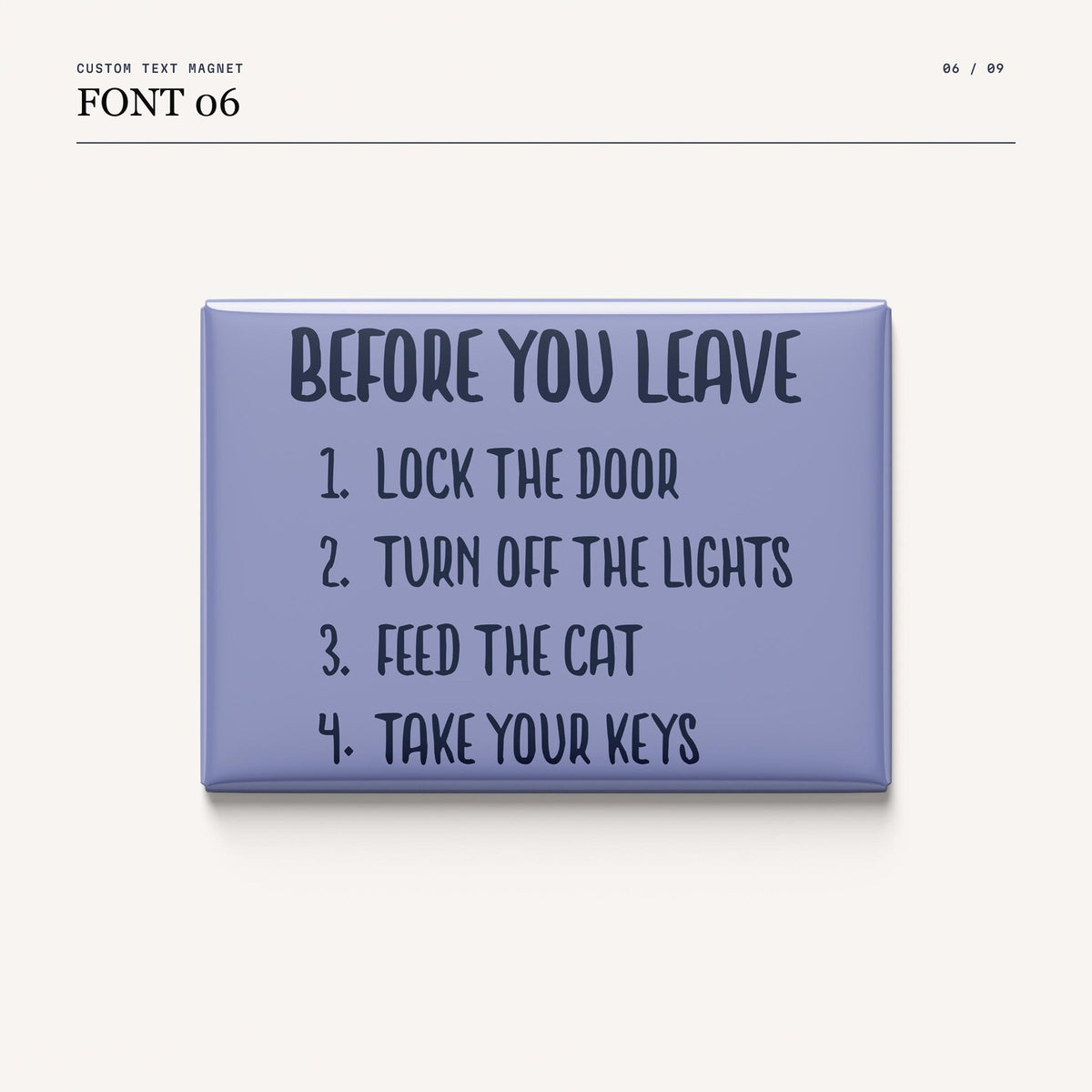 Custom Text Magnets - 2.5 x 3.5 Inch