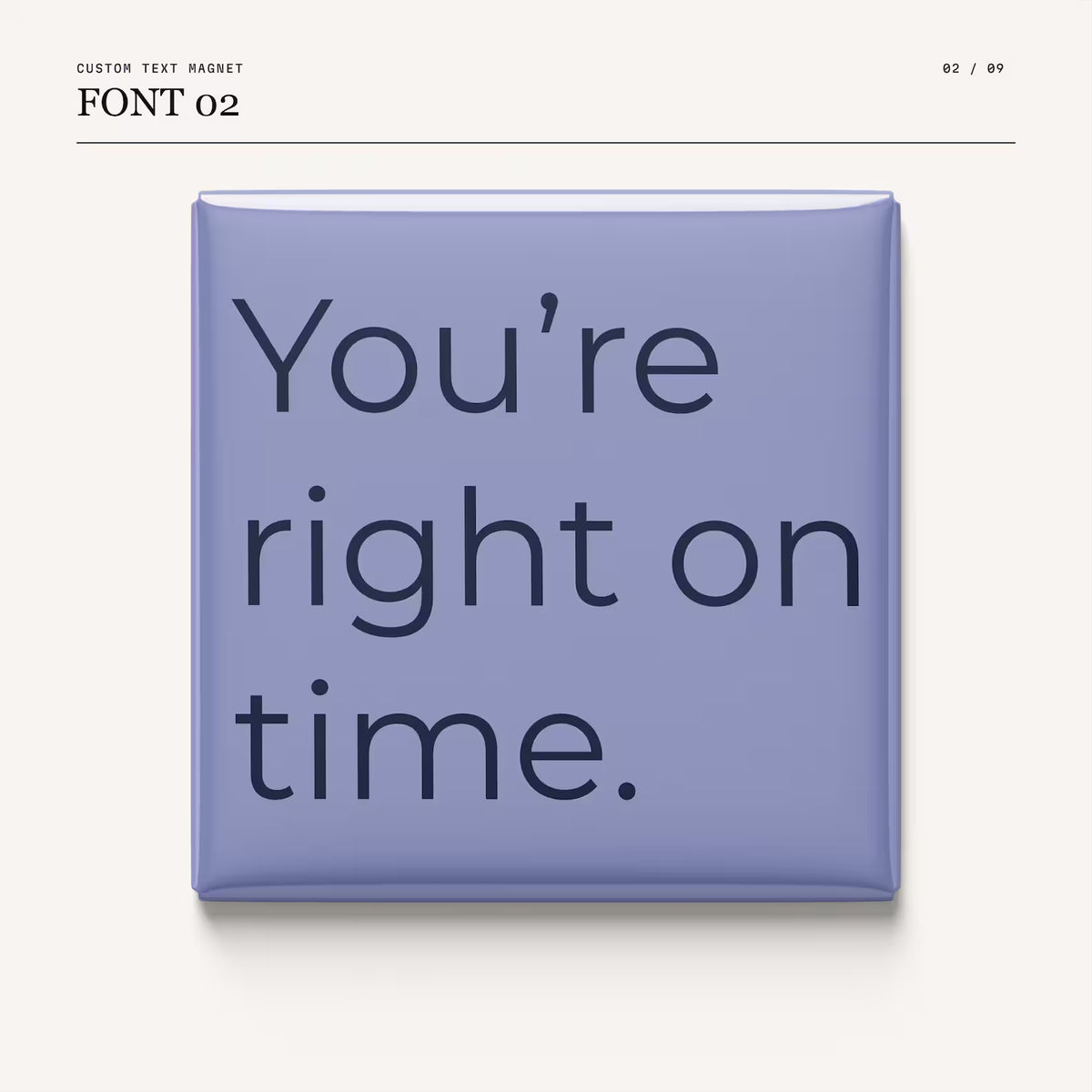 Custom Text Magnets - 2 x 2 Inch