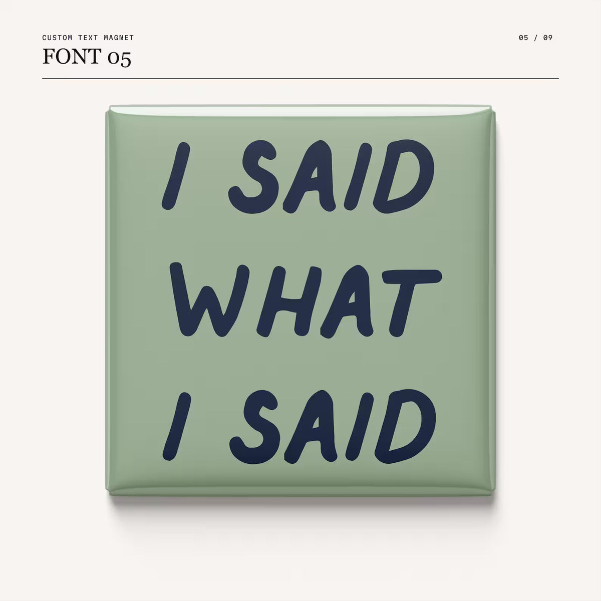 Custom Text Magnets - 2 x 2 Inch