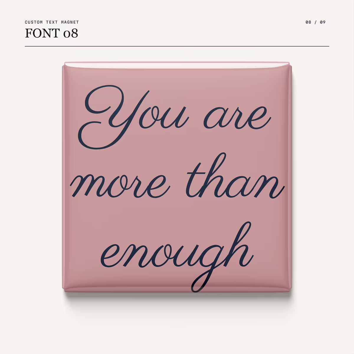 Custom Text Magnets - 2 x 2 Inch