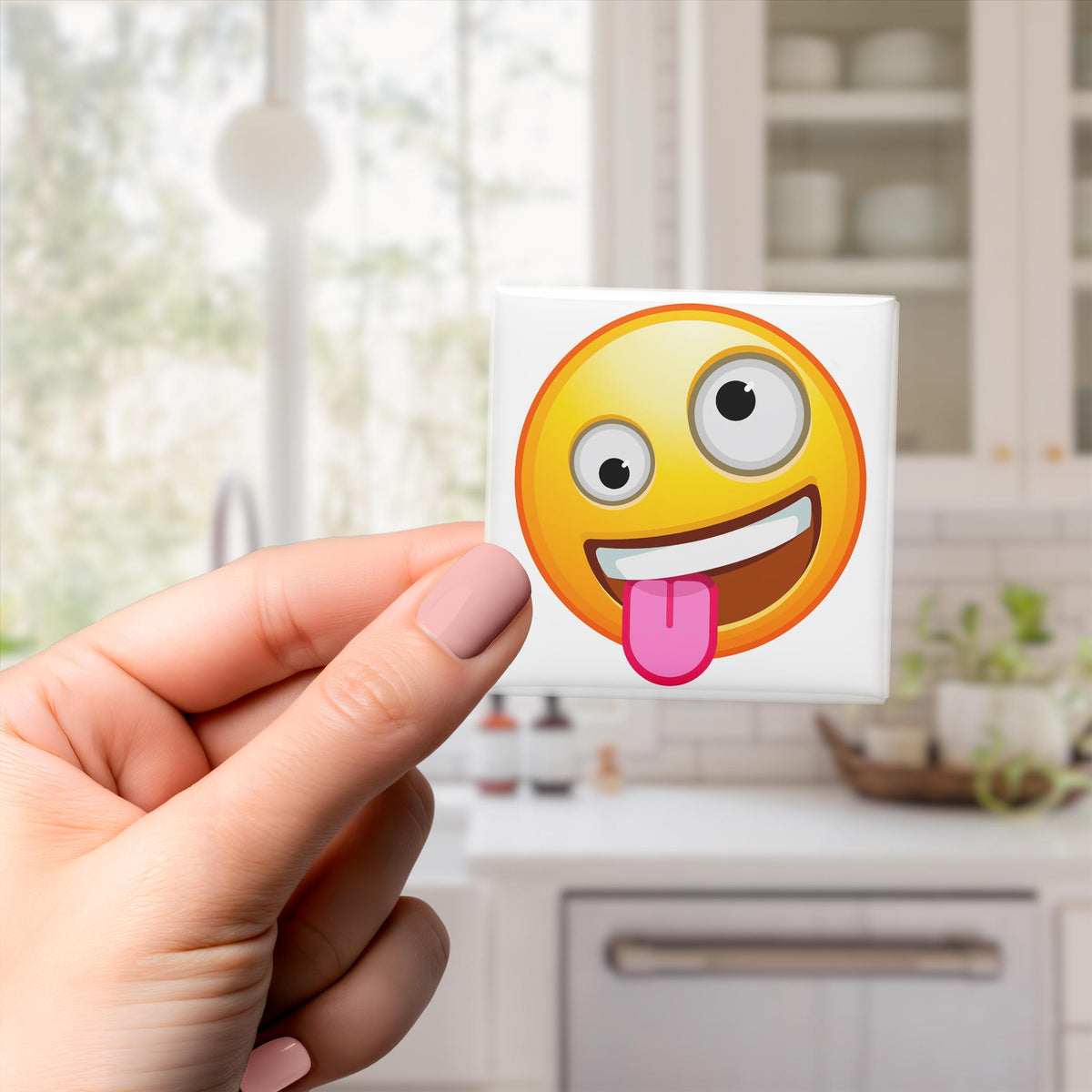 Goofy Face Emoji Magnet