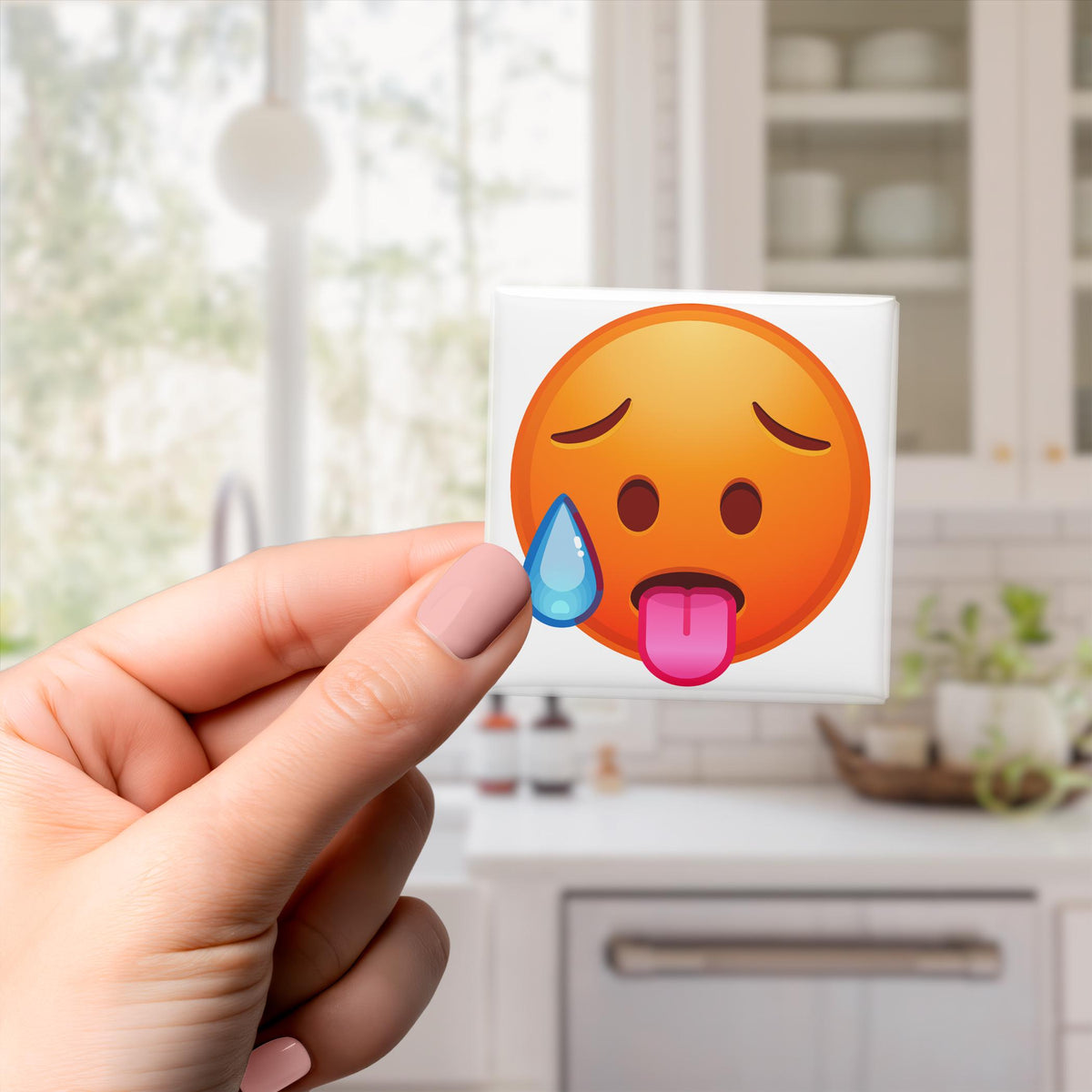 Hot Face Emoji Magnet