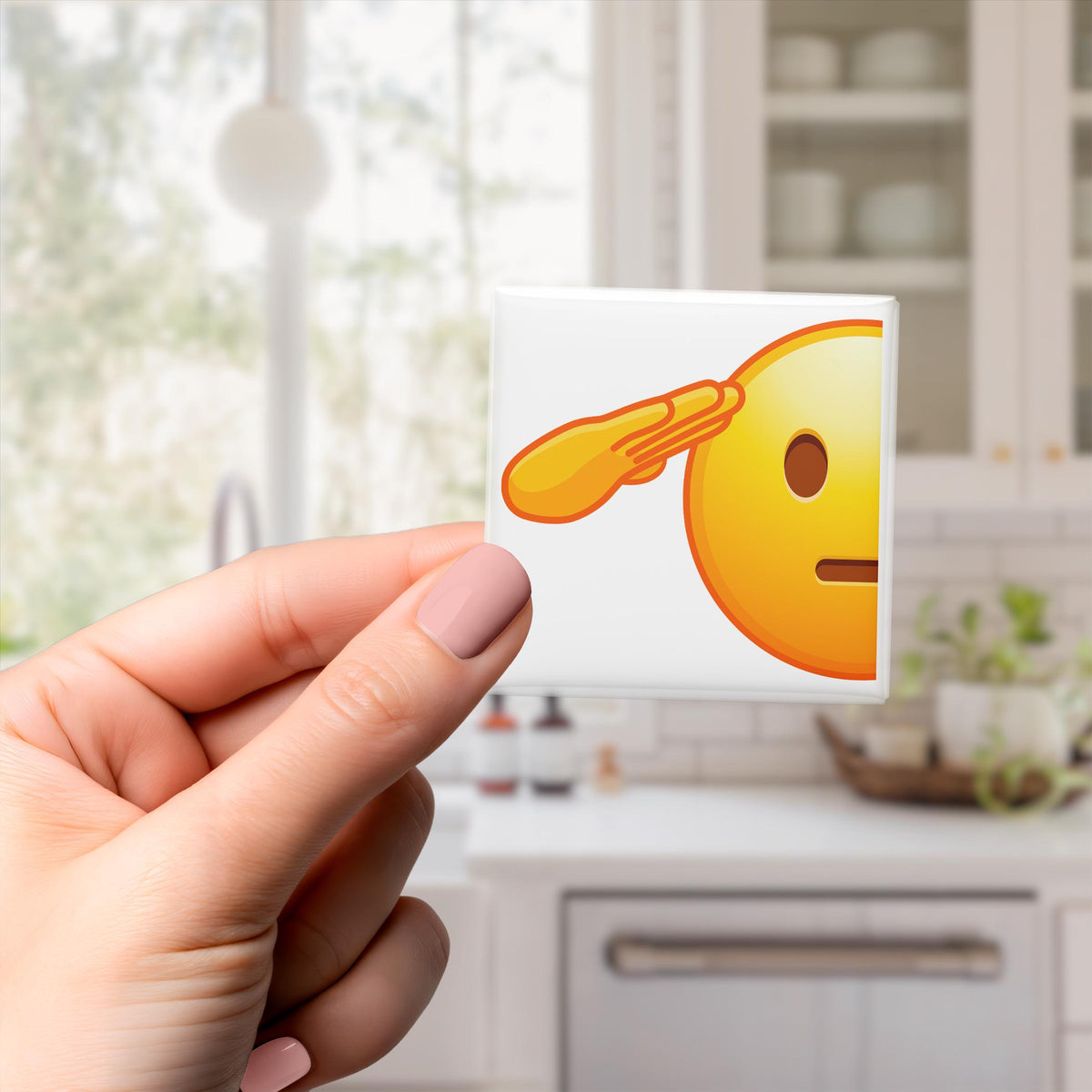 Saluting Face Emoji Magnet