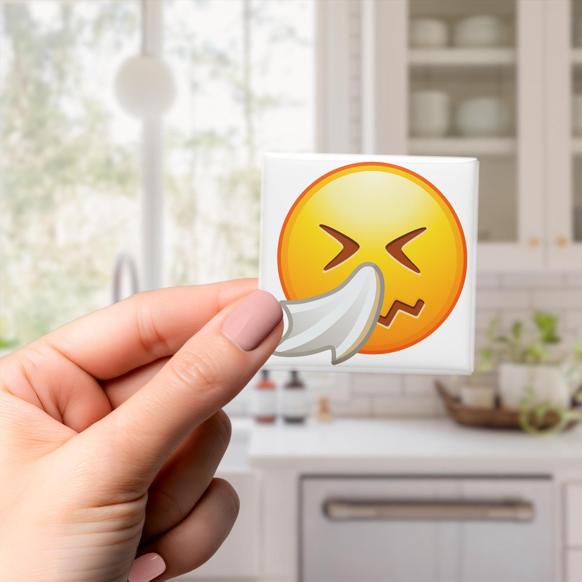 Sneezing Face Emoji Magnet