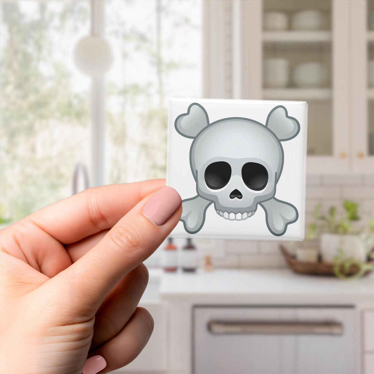 Skull and Crossbones Emoji Magnet