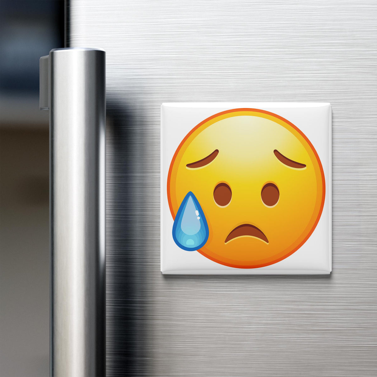 Sad But Relieved Face Emoji Magnet