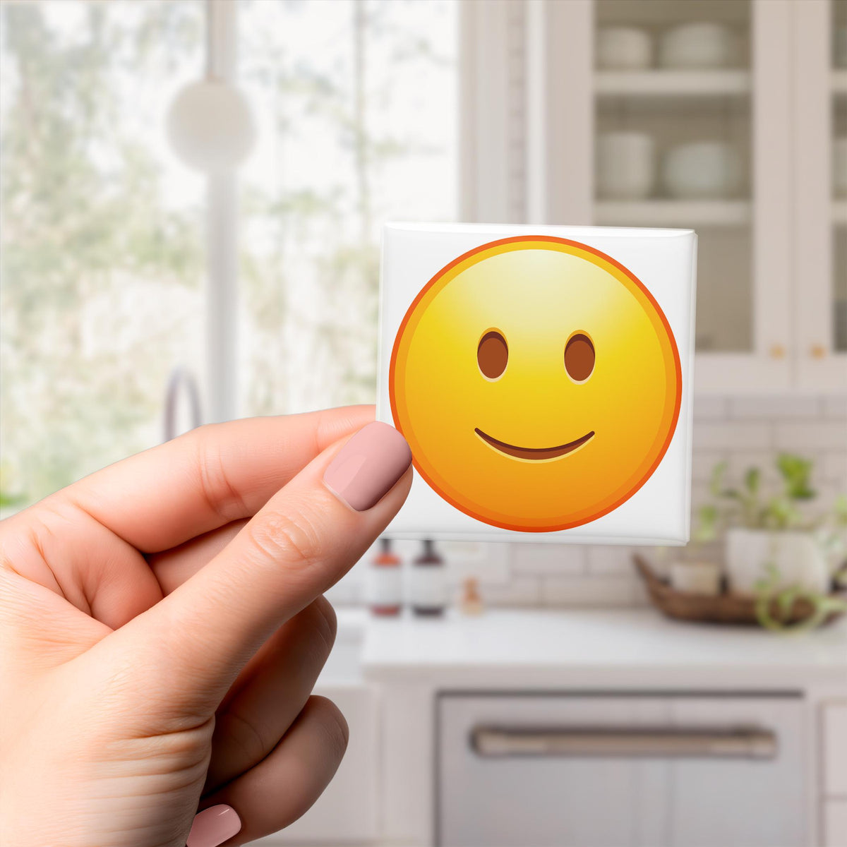 Slightly Smiling Face Emoji Magnet