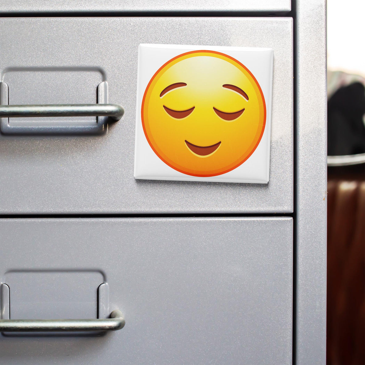 Relieved Face Emoji Magnet