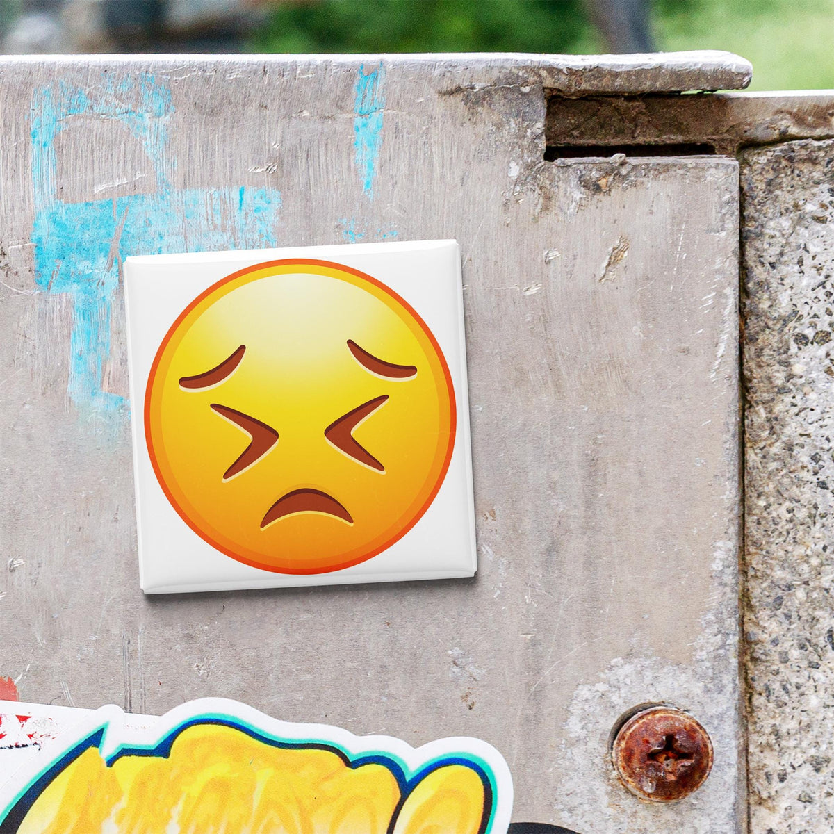 Persevering Face Emoji Magnet