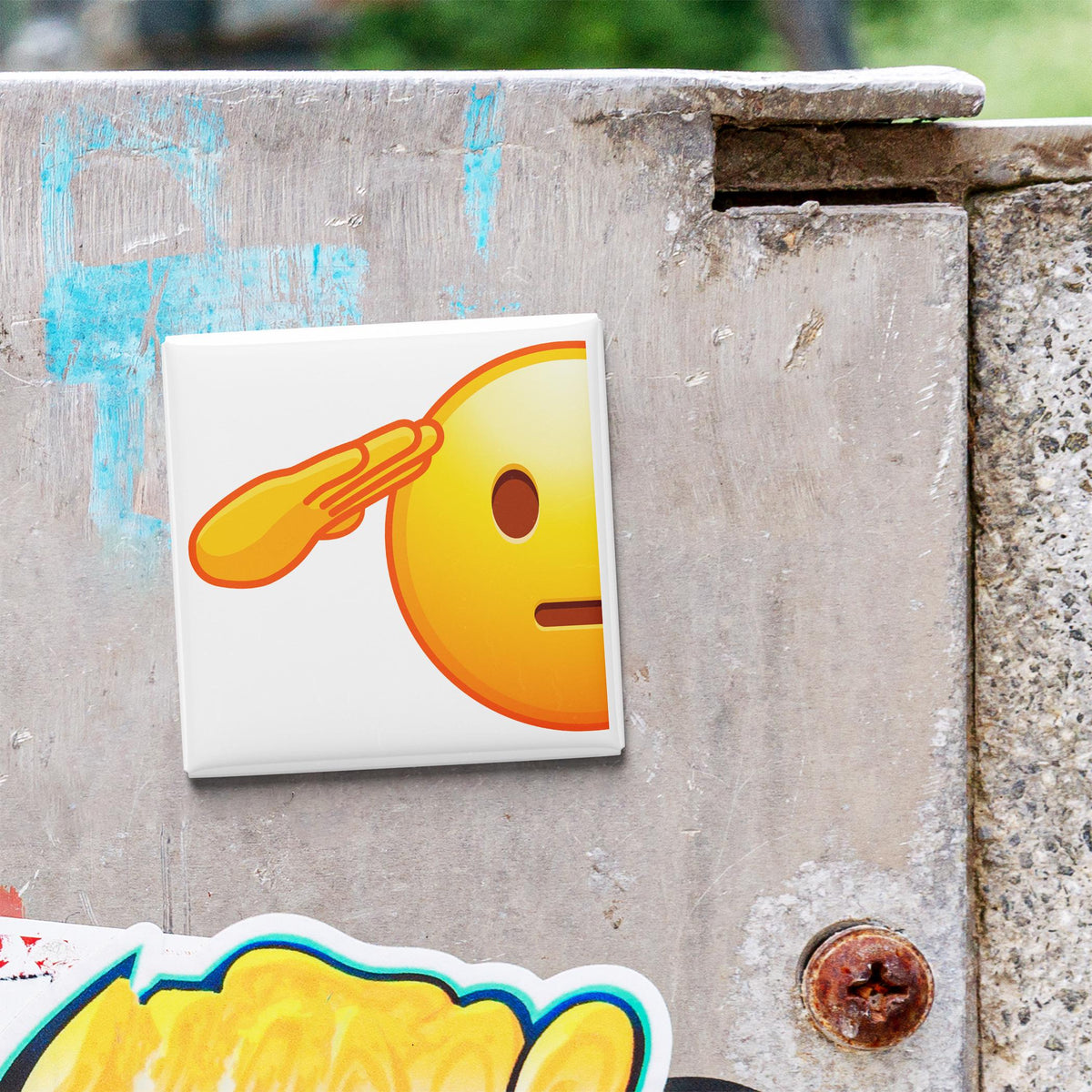 Saluting Face Emoji Magnet