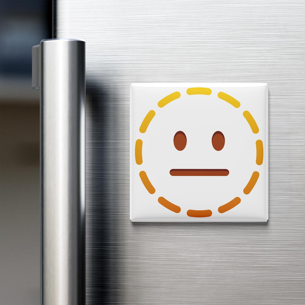 Dotted Line Face Emoji Magnet