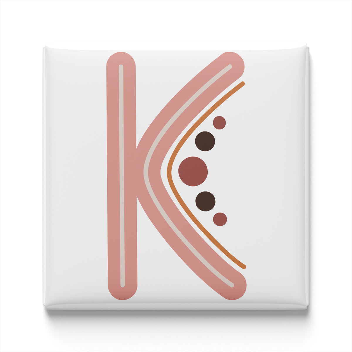 Boho Alphabet Magnet – K