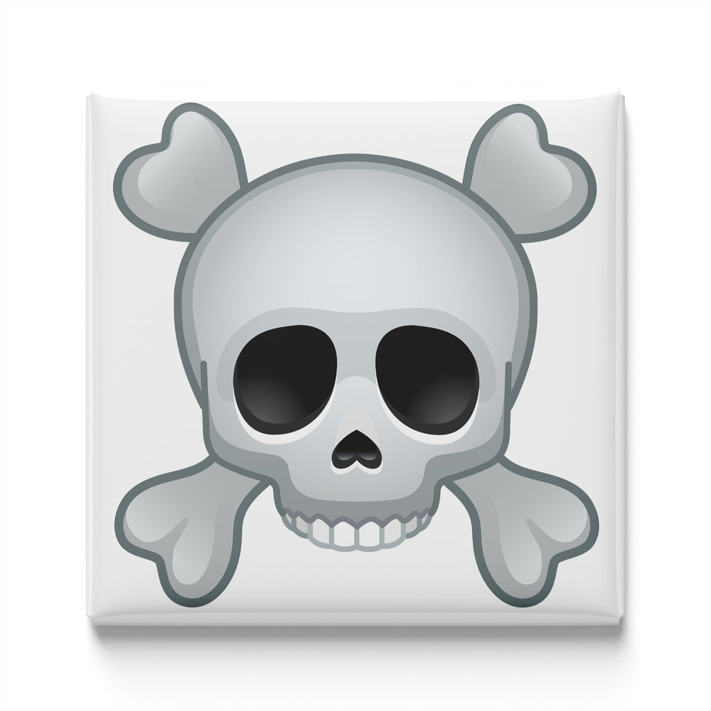 SKULL AND CROSSBONES EMOJI MAGNET