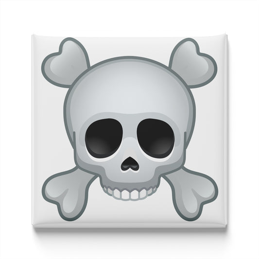 SKULL AND CROSSBONES EMOJI MAGNET