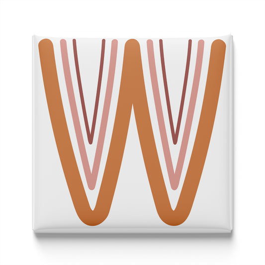BOHO ALPHABET MAGNET – W