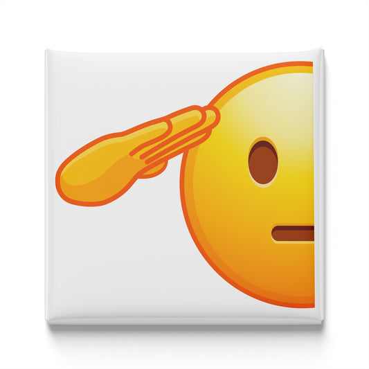 SALUTING FACE EMOJI MAGNET