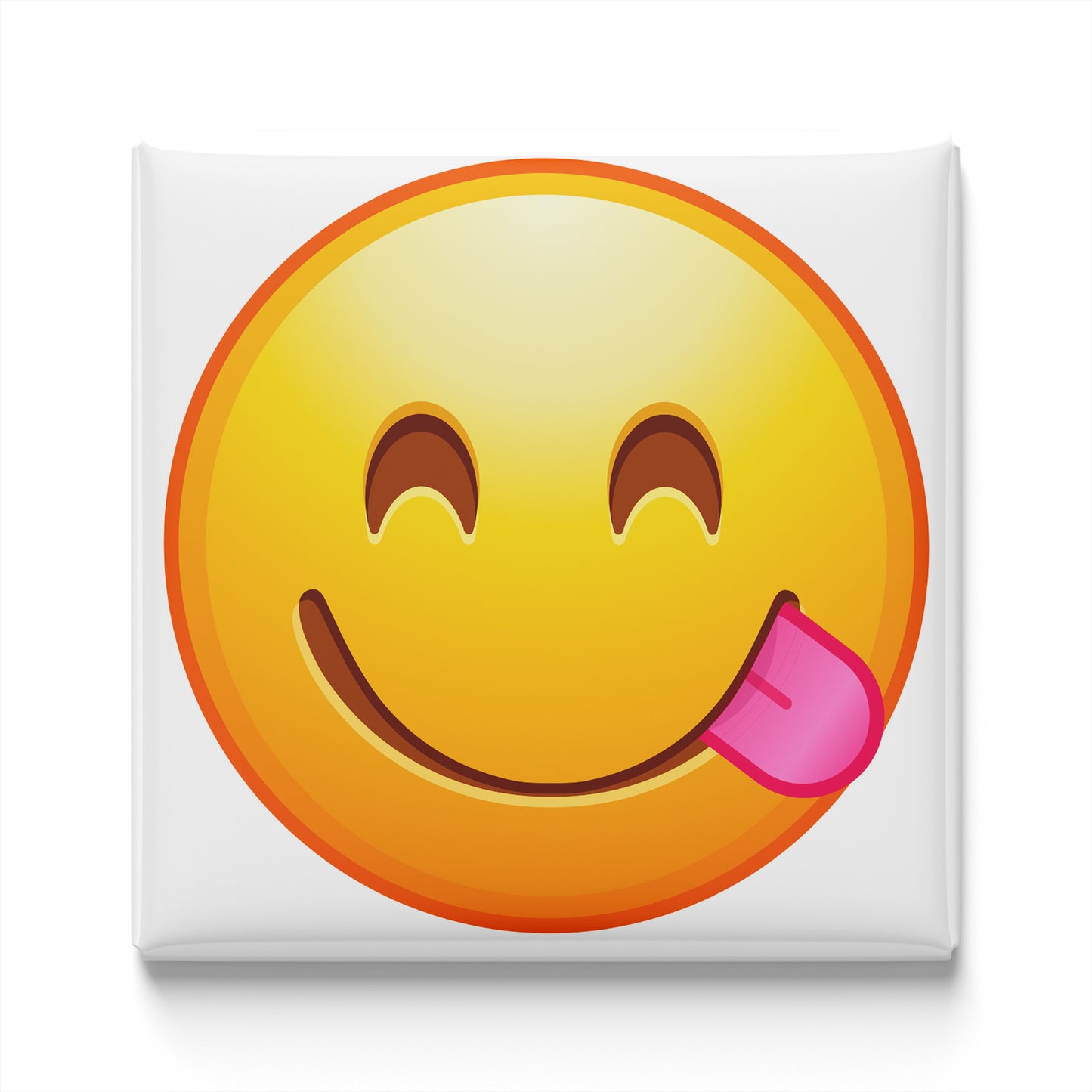 SMILING FACE LICKING LIPS EMOJI MAGNET