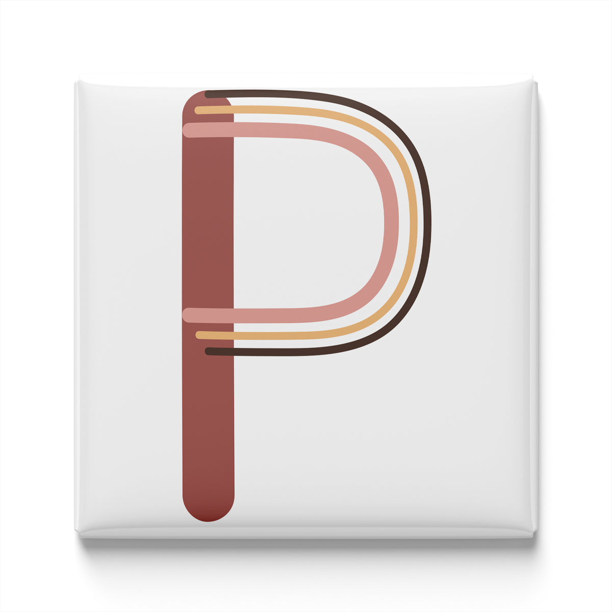 Boho Alphabet Magnet – P
