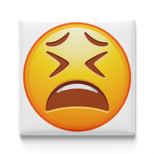 DISTRAUGHT FACE EMOJI MAGNET