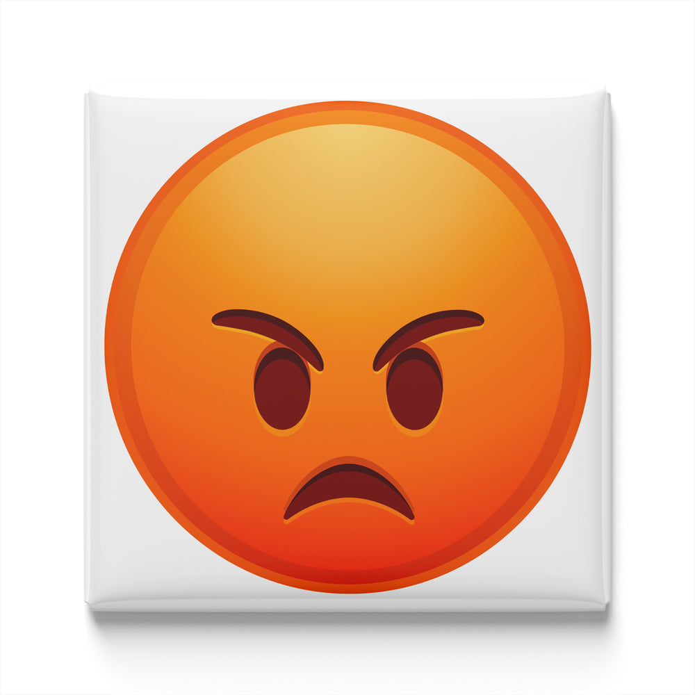 RED ANGRY FACE EMOJI MAGNET