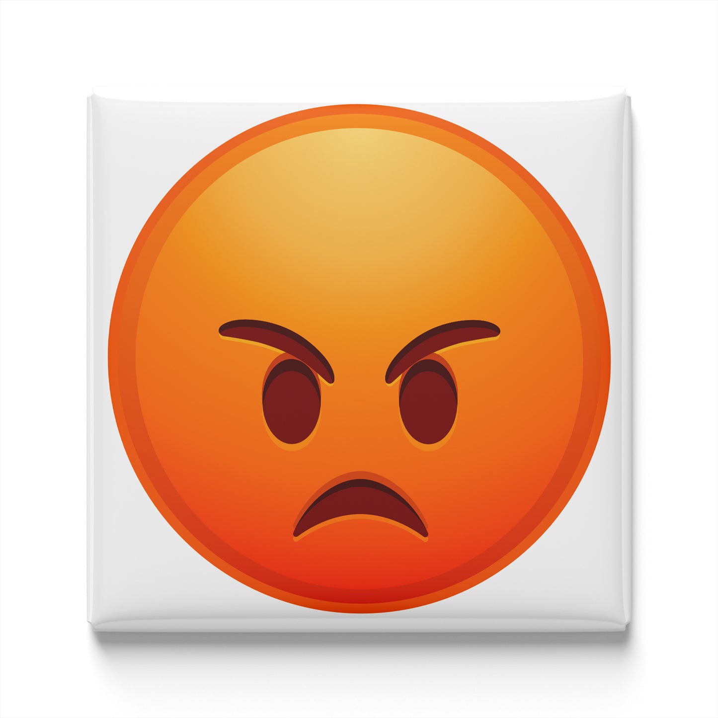 RED ANGRY FACE EMOJI MAGNET