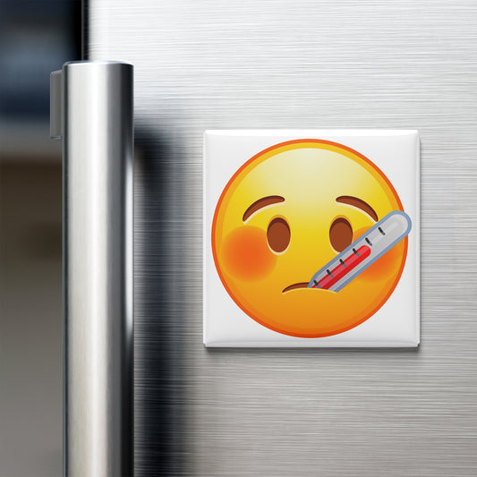 FACE WITH THERMOMETER EMOJI MAGNET