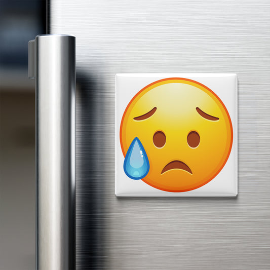 SAD BUT RELIEVED FACE EMOJI MAGNET