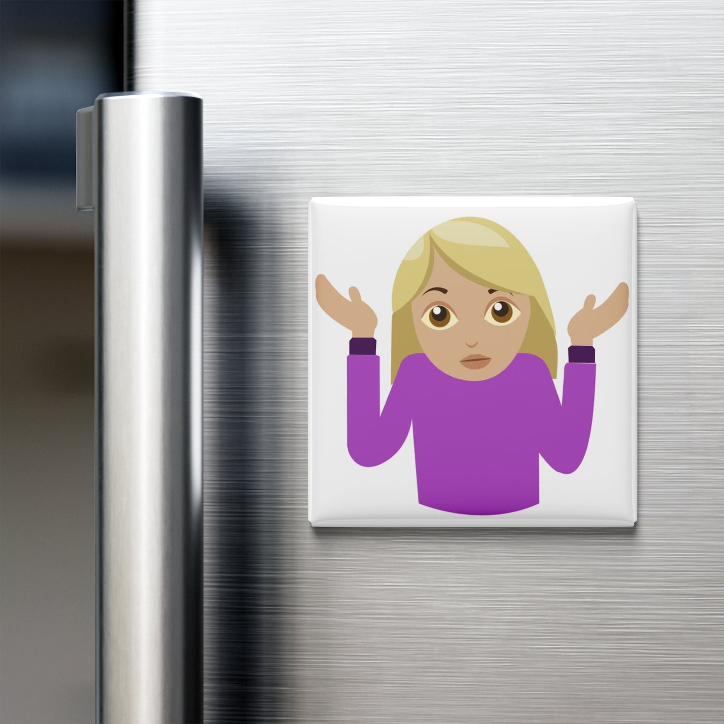 WOMAN SHRUGGING EMOJI MAGNET