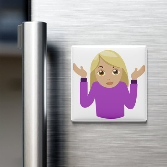 WOMAN SHRUGGING EMOJI MAGNET