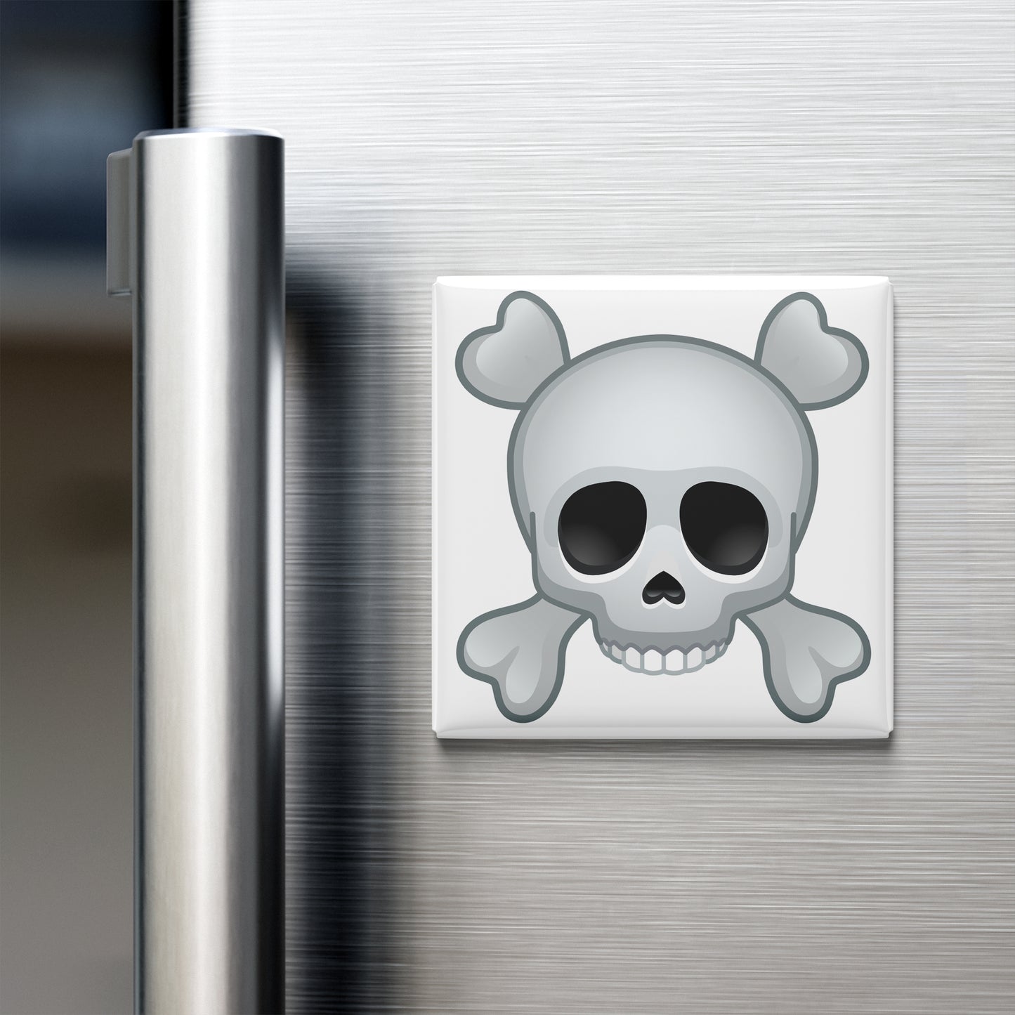 SKULL AND CROSSBONES EMOJI MAGNET