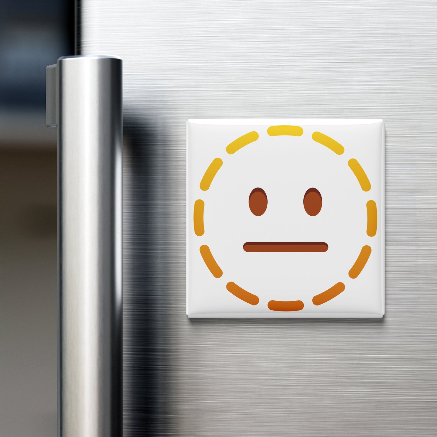 DOTTED LINE FACE EMOJI MAGNET