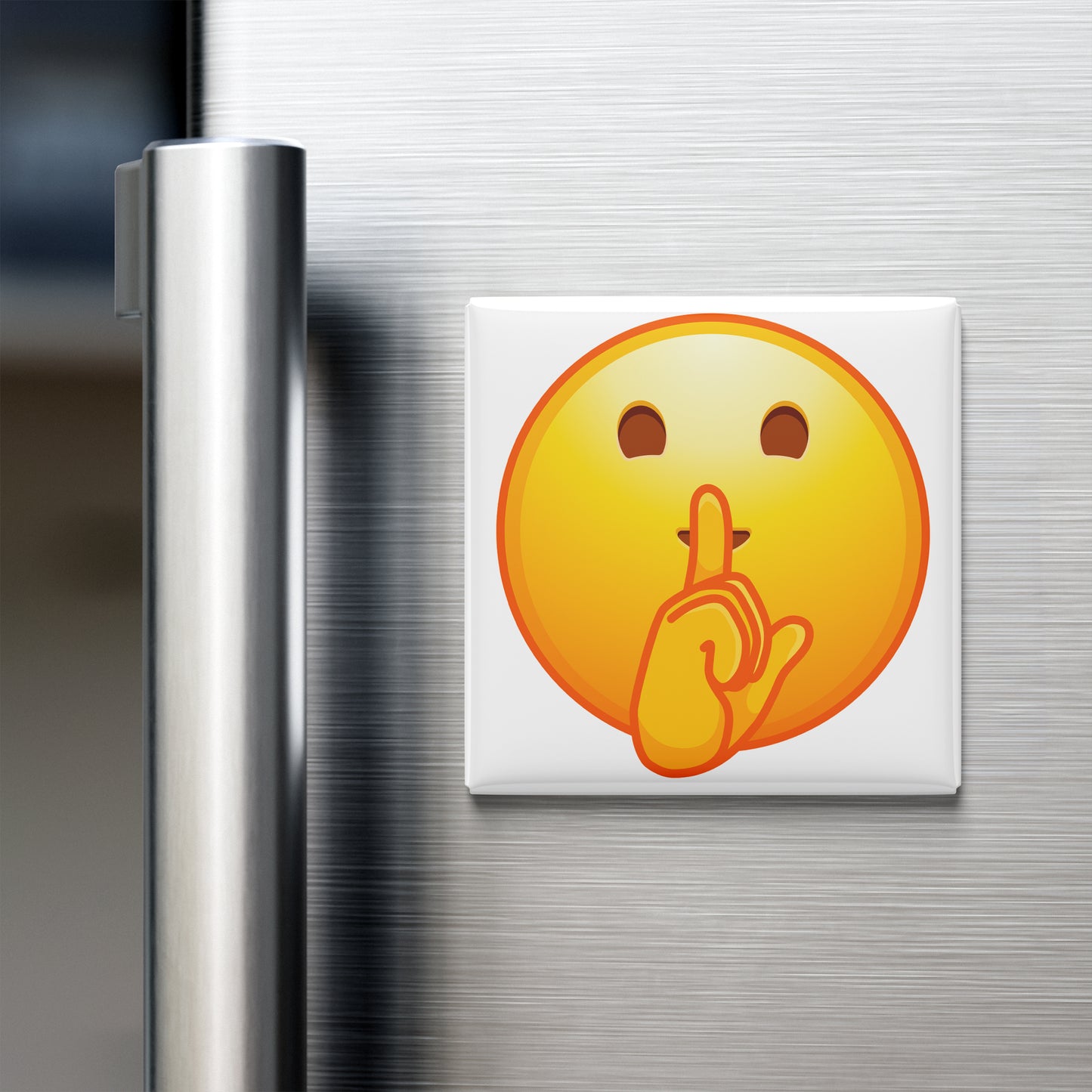 SHUSHING FACE EMOJI MAGNET