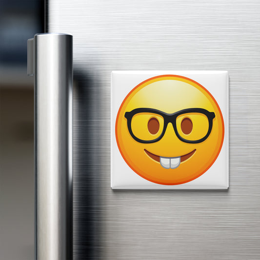 SMILING FACE WITH GLASSES EMOJI MAGNET