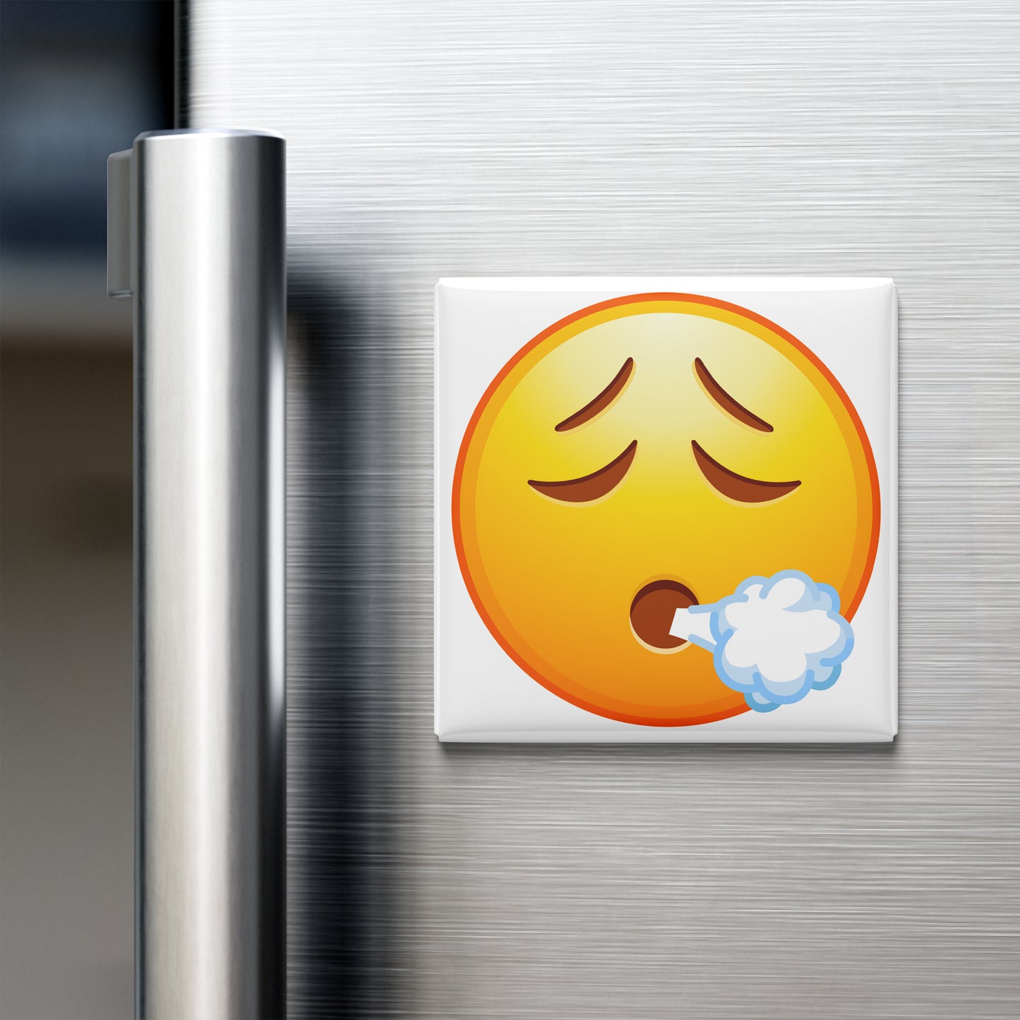 EXHALING FACE EMOJI MAGNET