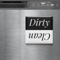 a black and white textured surface with a message that reads "Dirty" and "Clean" in a bold, capitalized font.