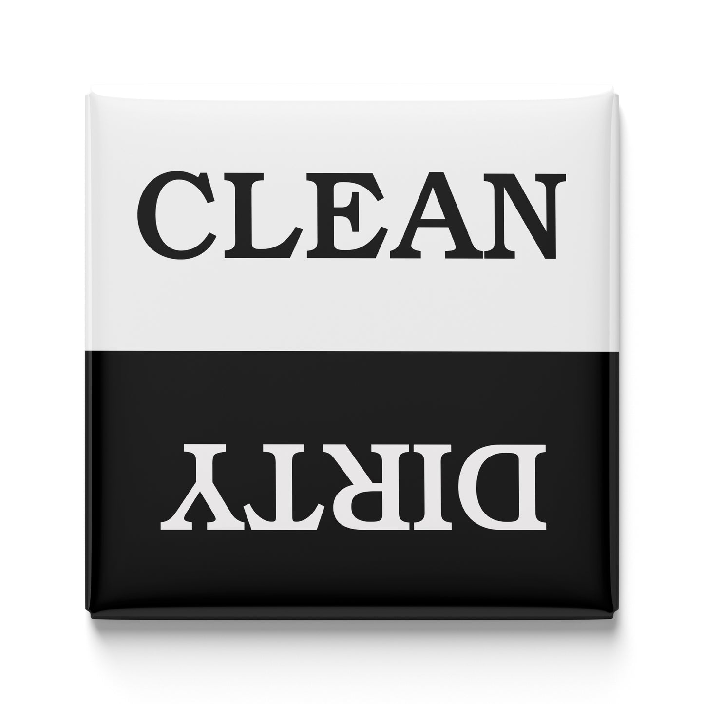 BLACK & WHITE DISHWASHER MAGNET