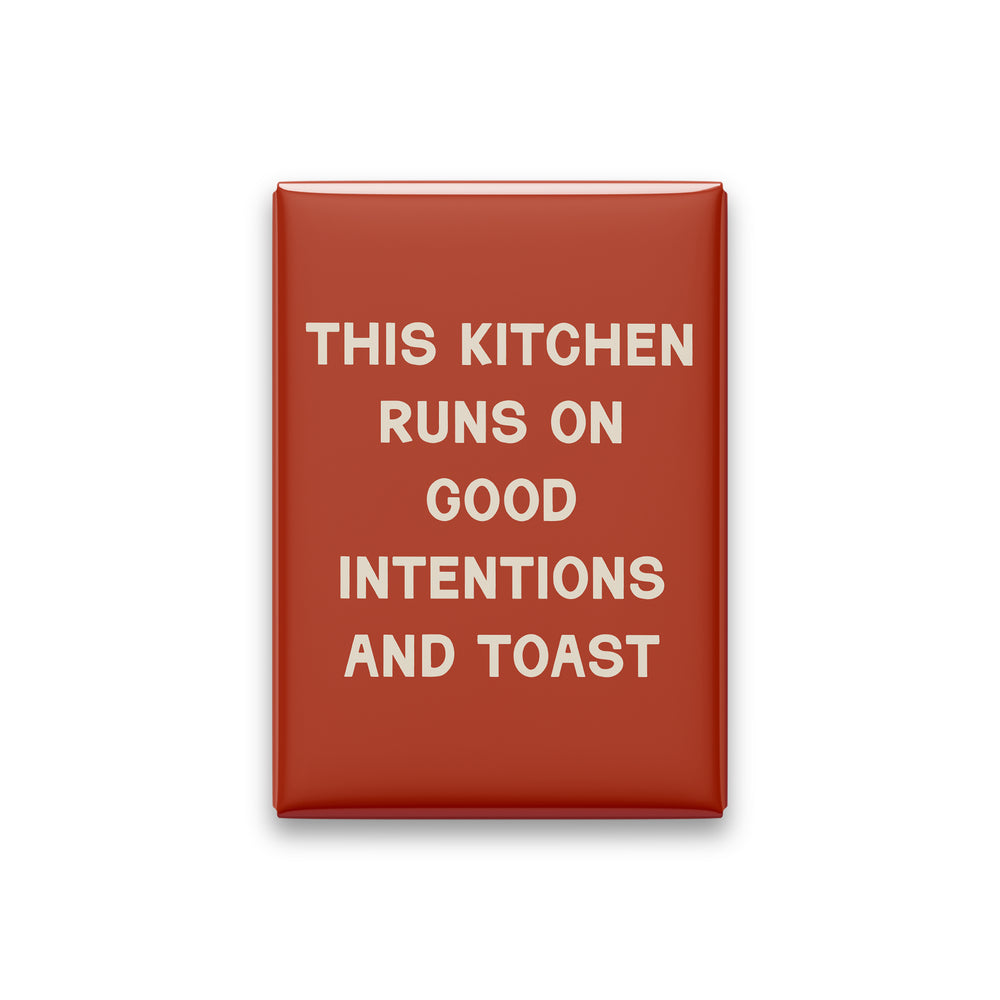 This Kitchen Runs on Good Intentions and Toast Magnet