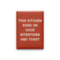 This Kitchen Runs on Good Intentions and Toast Magnet