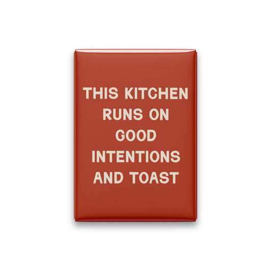 This Kitchen Runs on Good Intentions and Toast Magnet