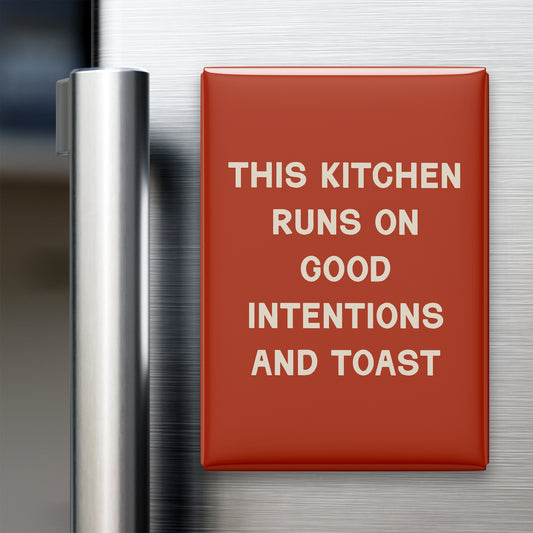 This Kitchen Runs on Good Intentions and Toast Magnet